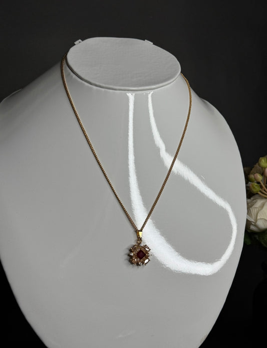 Golden Ruby Necklace