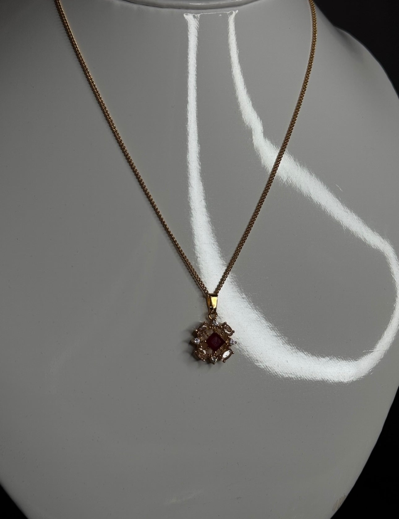 Golden Ruby Necklace
