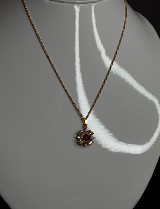 Golden Ruby Necklace