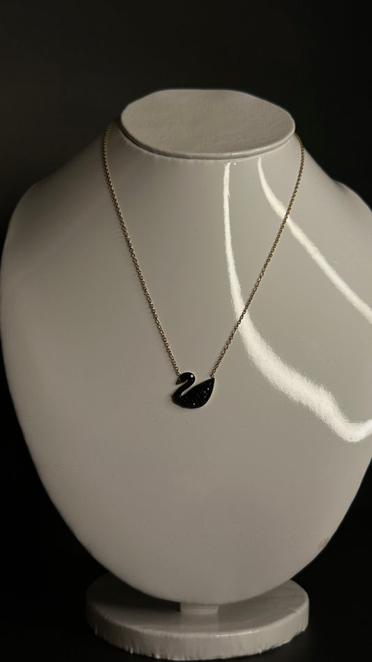 Midnight Swan Necklace