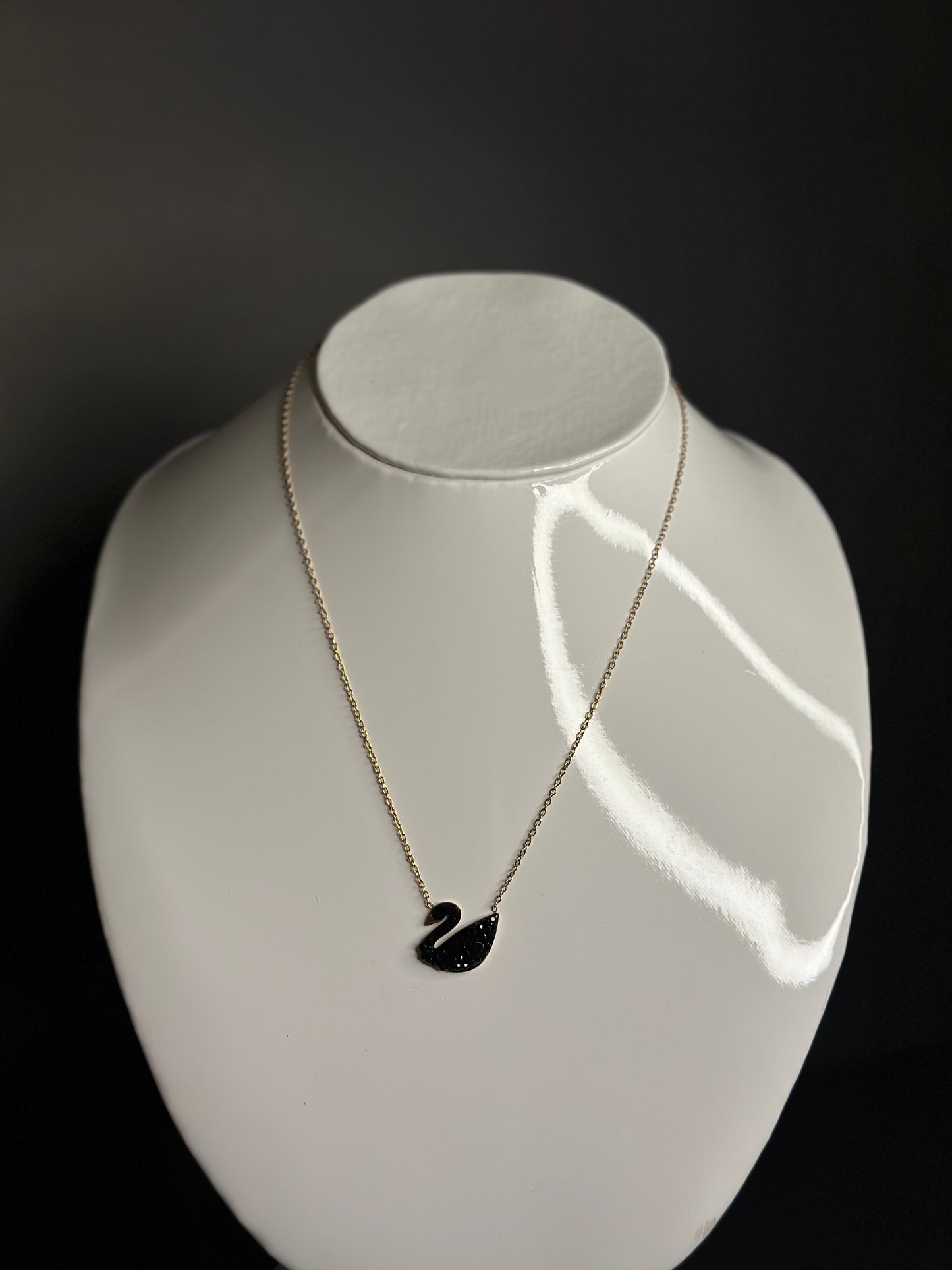 Midnight Swan Necklace