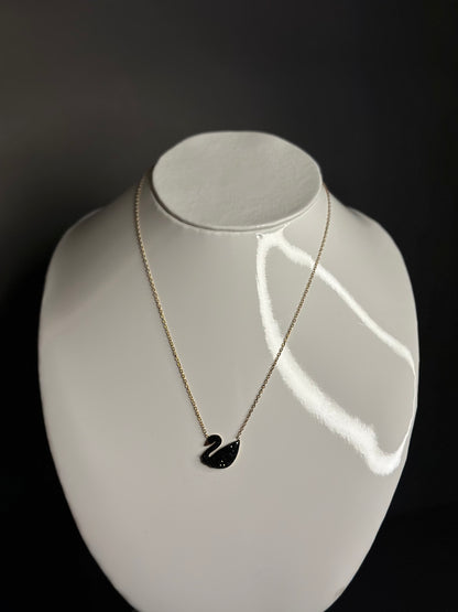 Midnight Swan Necklace