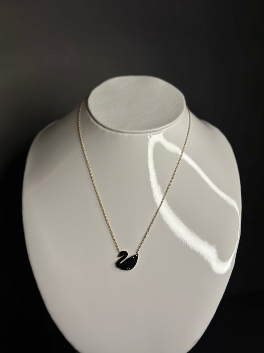 Midnight Swan Necklace