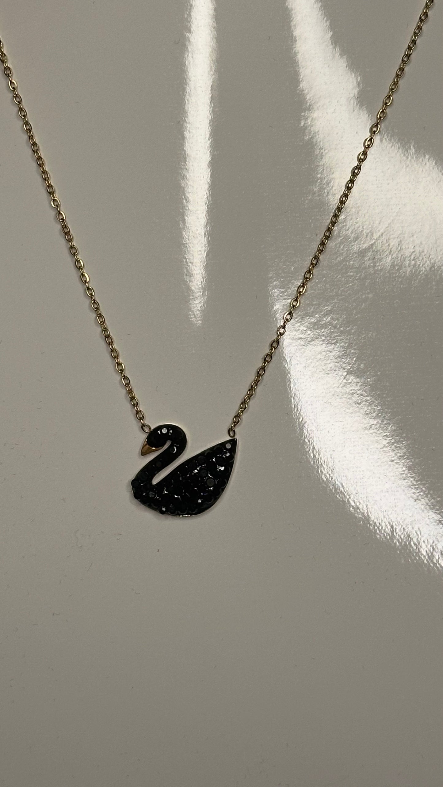 Midnight Swan Necklace